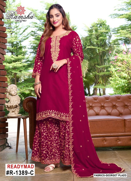 Ramsha R 1389 Nx Georgette Pakistani Readymade Suits Wholesale Shop In Surat
