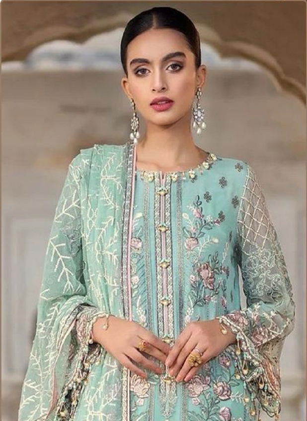 Ramsha R 603 Nx Georgette Pakistani Salwar Suits Catalog
