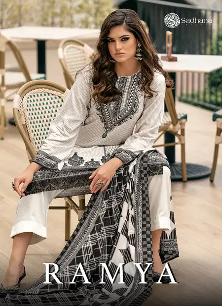 Ramya By Sadhana Viscose Pashmina Printed Dress Material Wholesale Shop in Surat Catalog