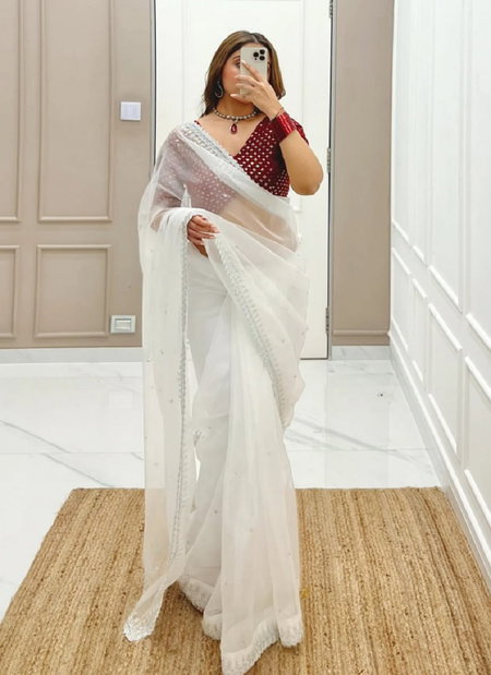 Ramya By Teeya Tebi Silk Embroidered Party Wear Saree