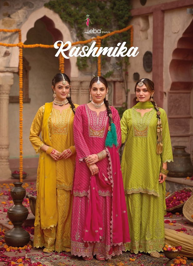 Rashmika By Eba Chinon Wedding Readymade Suits Suppliers In India