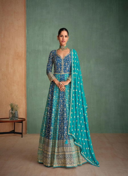 Rang By Sayuri Georgette Designer Gown With Dupatta Orders In India Catalog