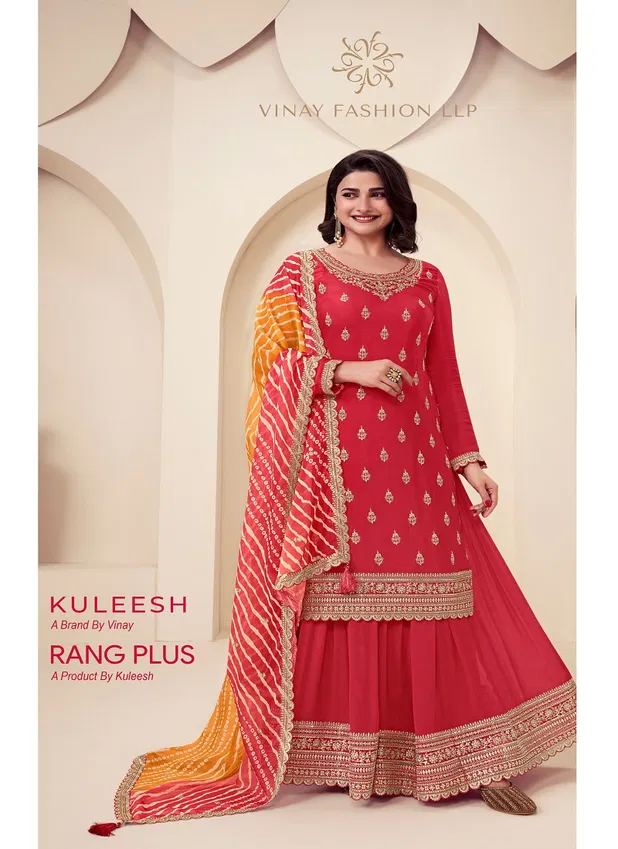 Rang Plus By Vinay Kuleesh Chinon Designer Salwar Suit Exporters In India