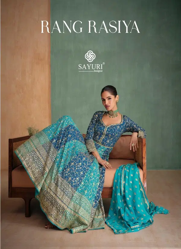 Rang Rasia By Sayuri Georgette Gown With Dupatta Suppliers In India