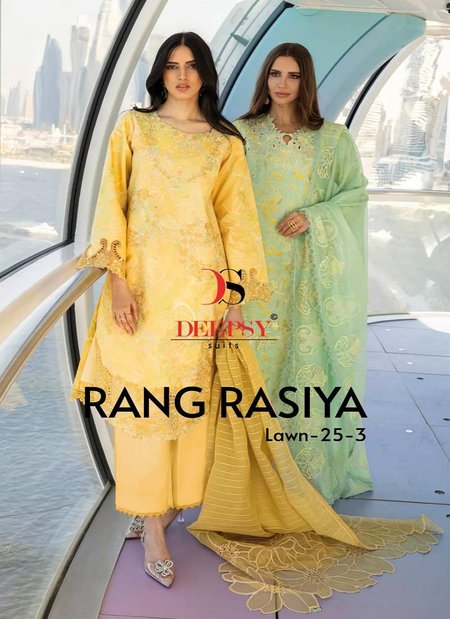 Rang Rasiya Lawn 25 Vol 3 By Deepsy Cotton Pakistani Wholesale Salwar Kameez In India