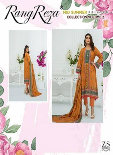 Rang Reza Lawn 2 Latest Fancy Designer Lawn Cotton Casual Wear Karachi Dress Material Collection
