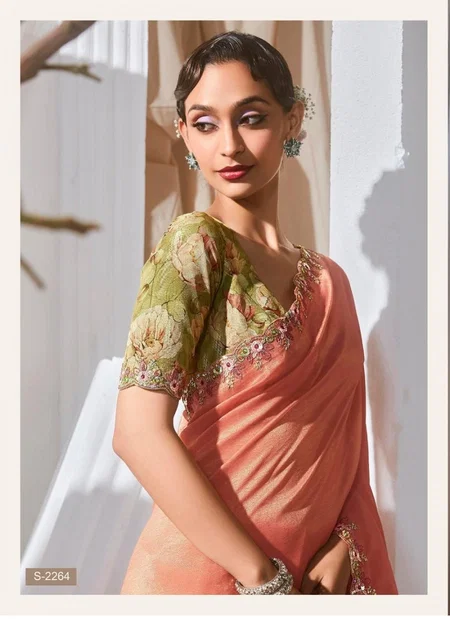 Rangaat Party Wear Fancy Fabric Saree With Designer Lace