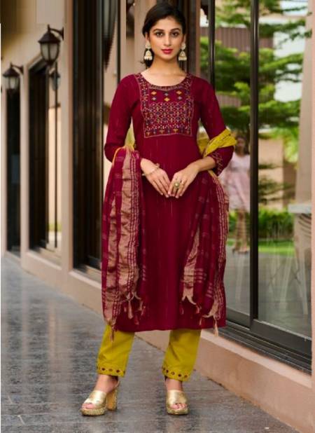 Rangjyot Anusha New Designer Exclusive Wear Fancy Kurti Pant With Dupatta Collection Catalog