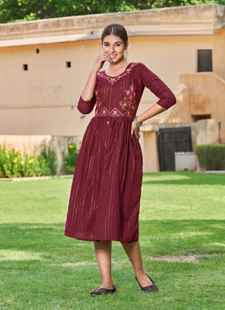 Rangjyot Greciya 2  Rayon Fancy Ethnic Wear Designer Kurti Collection Catalog