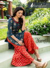 Rangjyot Magnet Vol 3 Latest Party Wear Heavy Rayon Gold Printed Kurti With Bottom Collection
