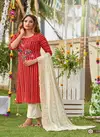 Rangjyot Muskan 1 New Exclusive Wear Fancy Kurti With Pant And Dupatta Readymade Collection