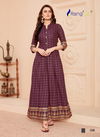 Rangjyot Sehnaaz 2 Launch Latest New Designer Party Wear Long Kurtis With Gold Print 