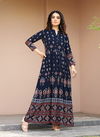 Rangjyot Sehnaaz 501 Rayon Designer Party Wear Long Anarkali Kurti Collection