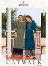 Rangoon Catwalk Vol 3 latest Designer Casual Wear Heavy Neck Work Kurtis With Heavy Rayon With Embroidery Work Plazzo Collection  