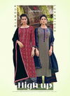 Rangoon High Up Wear Embroidery Fancy Work Festive Wear Pure Cotton Ready Made Dress Collection
