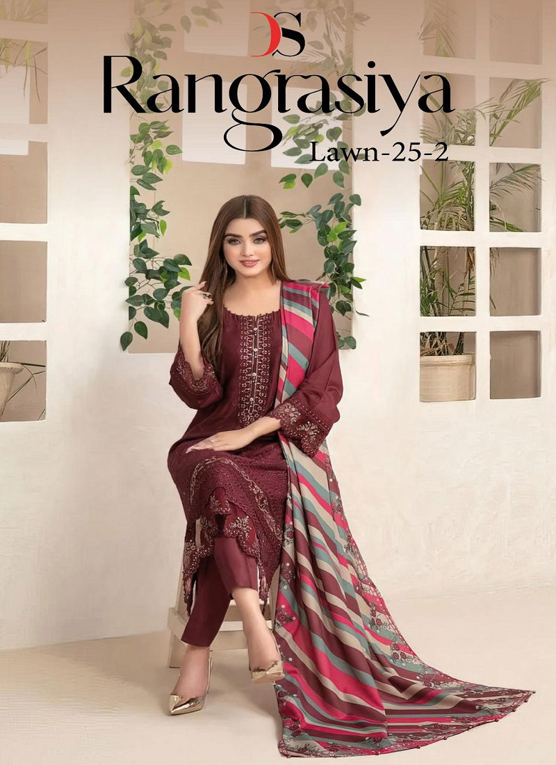 Rangrasiya Lawn 25 Vol 2 By Deepsy Pakistani Suit Wholesale In India Catalog