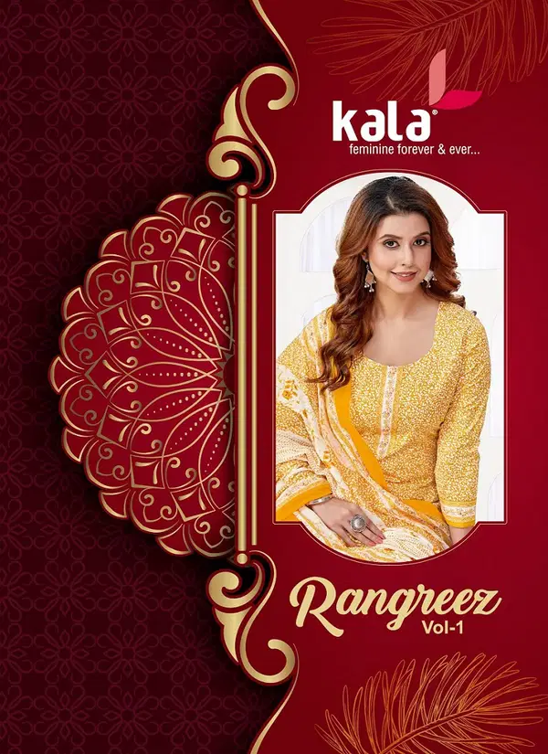 Rangreez Vol 1 By Kala Cotton Printed Kurti With Bottom Dupatta Wholesale Online