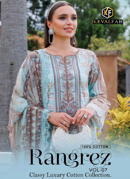 Rangrez Vol 7 By Keval Karachi Cotton Dress Material Suppliers In India Catalog