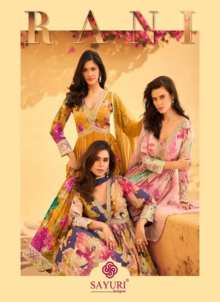 Rani By Sayuri Real Chinon Silk Designer Readymade Suits Wholesale In India Catalog