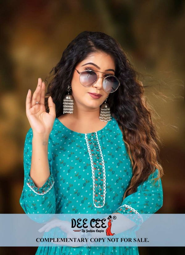 Ranjna By Dee Cee Rayon Printed Anarkali Kurtis Wholesale Shop In Surat