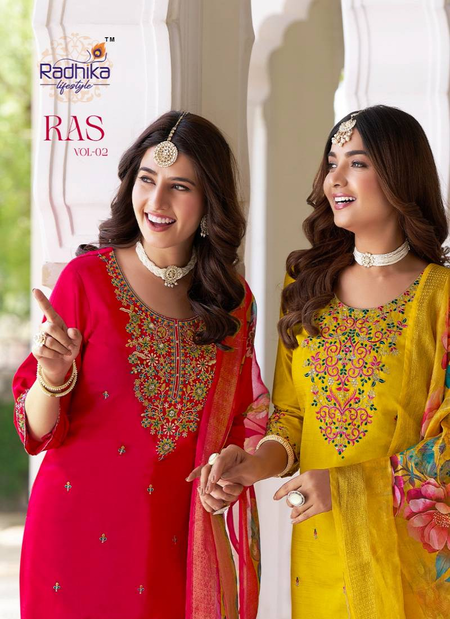 Ras Vol 2 By Radhika Vatican Silk Kurti With Bottom Dupatta Wholesalers In Delhi