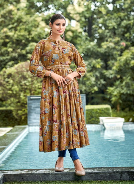 Rashi Vol 11 By Shreen Rayon Printed Designer Kurtis Wholesale Shop In Surat

