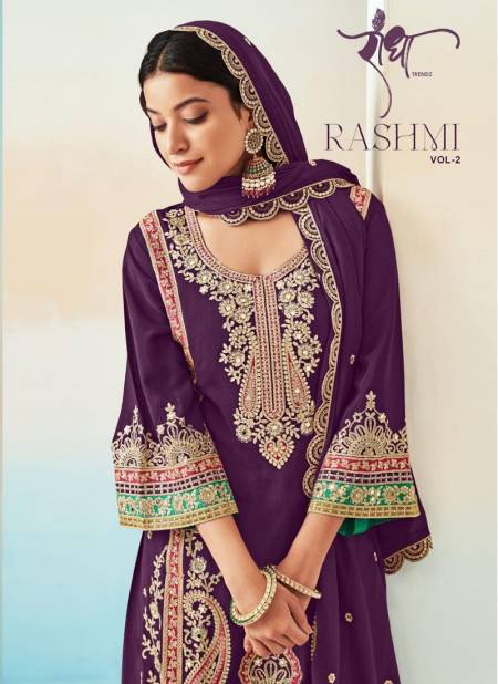 Rashmi Vol 2 Radha Trendz Embroidery Chinon Salwar Kameez Wholesale Market In Surat Catalog