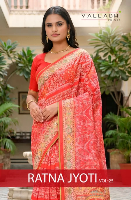 Ratnajyoti Vol 25 By Vallabhi Printed Moss Georgette Wholesale Saree In India