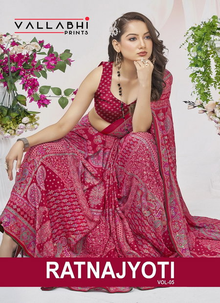 Ratnajyoti Vol 5 By Vallabhi Moss Georgette Wholesale Saree Wholesale Online