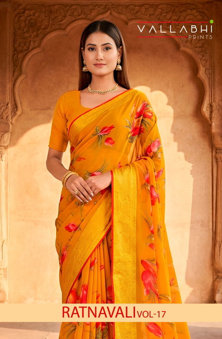 Ratnavali Vol 17 By Vallabhi Georgette Printed Saree Wholesalers In Surat
