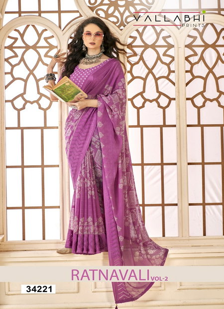 Ratnavali Vol 2 By Vallabhi Georgette Printed Daily Wear Saree Suppliers In India
