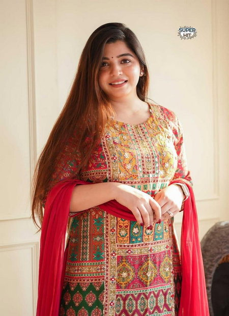 Red Tree Maslin Printed Kurti With Bottom Dupatta Suppliers in India