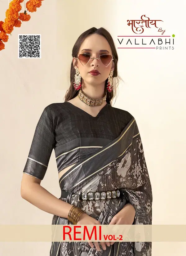 Remi Vol 2 By Vallabhi Floral Printed Georgette Sarees Wholesale Shop In Surat 