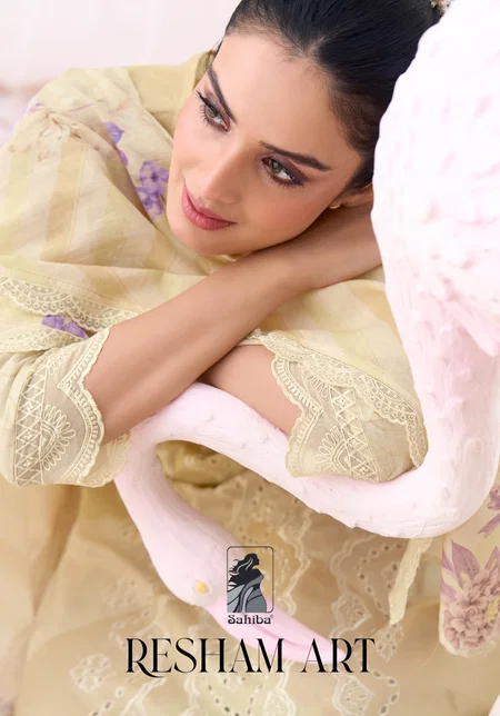 Resham Art By Sahiba Cotton Vintage Printed Bulk Dress Material Orders In India
