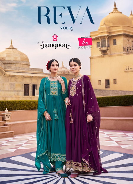 Reva Vol 2 By Rangoon Rayon Embroidery Readymade Suits Wholesale Market In Surat