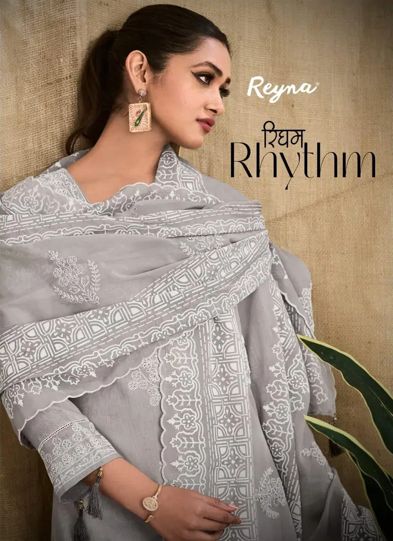 Rhythm By Reyna Linen Embroidery Dress Material Wholesale Shop In Surat Catalog