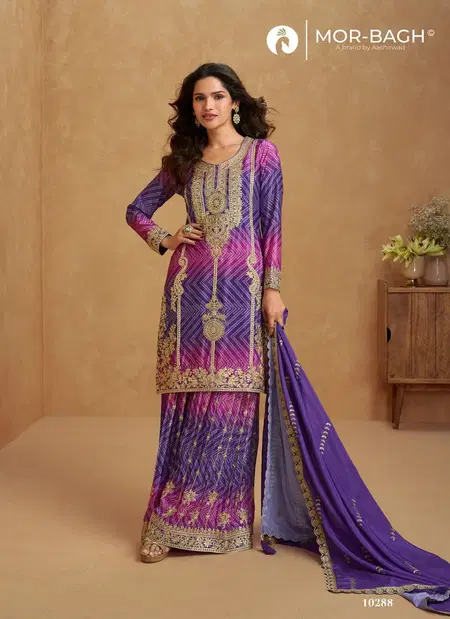 Ria By Aashirwad Mor Bagh Chinon Silk Readymade Suits Wholesale Online