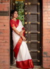Ridhhi By Aab White Designer Soft Lichi Silk Sarees Wholesale Price In Surat