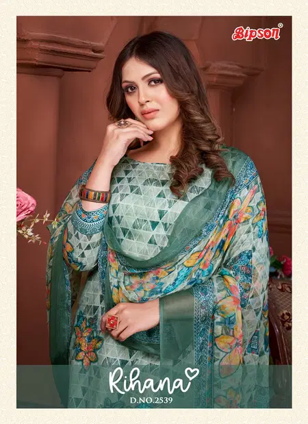 Rihana 2539 By Bipson Printed Glace Cotton Dress Material Wholesale Shop In Surat
