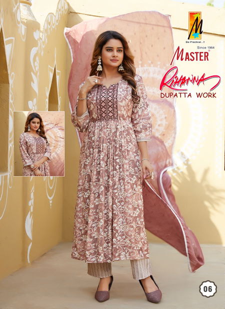 Rihanna By Master Naira Cut Capsule Printed Kurti With Bottom Dupatta Wholesale Market In Surat
 Catalog