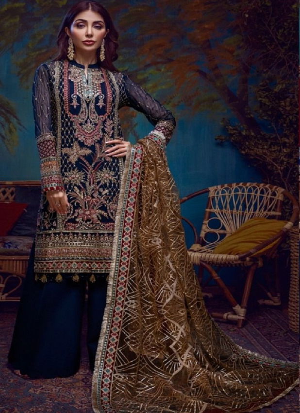 Rinaz Adan Libas 12Fancy Festive Wear Georgette Heavy Work Pakistani Salwar Kameez Collection