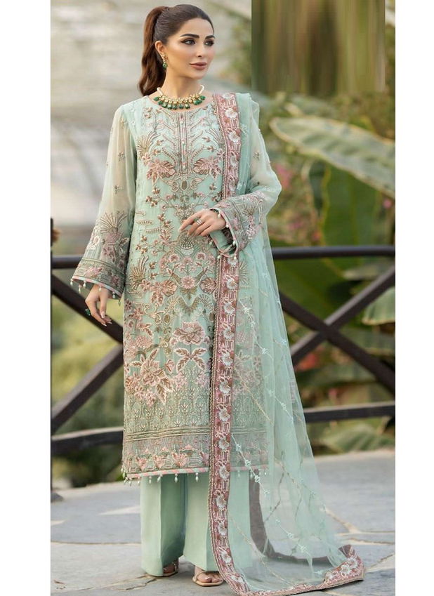 Rinaz Adan Libas Vol 18 Wholesale Georgette Pakistani Suits