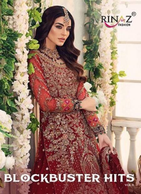 Rinaz Block Buster Hits 9 Latest Fancy Heavy Festive Wear Georgette With heavy Embroidery And Diamond Work Pakistani Salwar Suits Collection
 Catalog