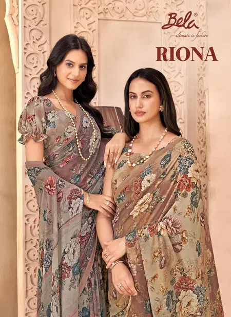 Riona By Bela Fashion Weightless Print Casual Saree For Womens Exporters In India
