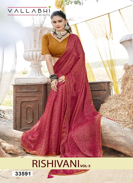 Rishivani Vol 5 By Vallabhi N C Printed Daily Wear Saree Wholesale Market In Surat
