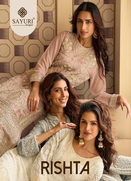 Rishta By Sayuri Georgette Embroidery Readymade Suits Wholesale Online