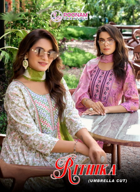 Rithika By Poonam Capsule Foil Printed Kurti Bottom With Dupatta Exporters In India