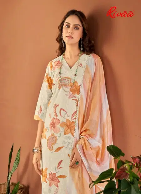 Rivaa By Jivana Italian Lawn Digital Embroidery Dress Material Wholesale Price In Surat
