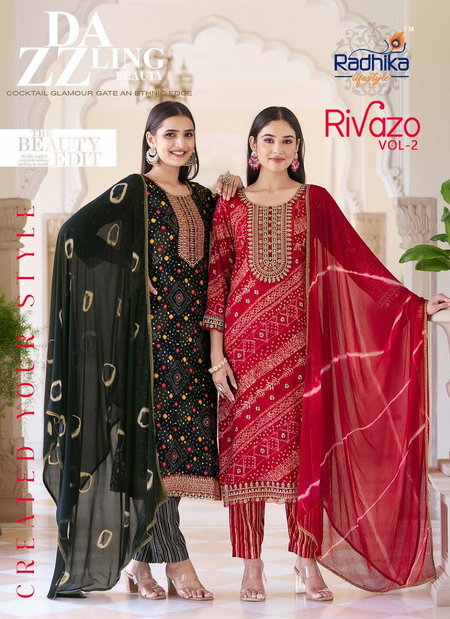 Rivazo Vol 2 By Radhika Rayon Printed Readymade Suits Wholesale Market In Surat