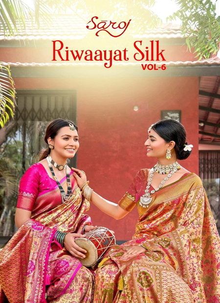 Riwaayat Silk Vol 6 By Saroj Jacquard Silk Sarees Wholesale Shop In Surat